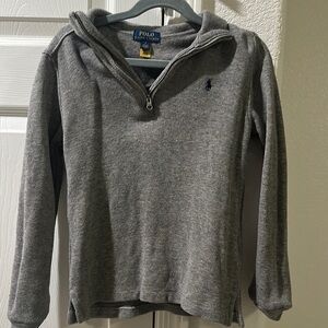 Polo by Ralph Lauren Gray Quarter-Zip Pullover Sweater